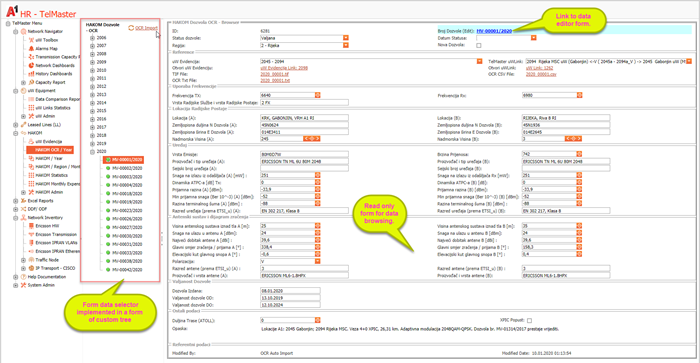 Figure 27: Complex data models are presented with custom data entry/ browse forms.