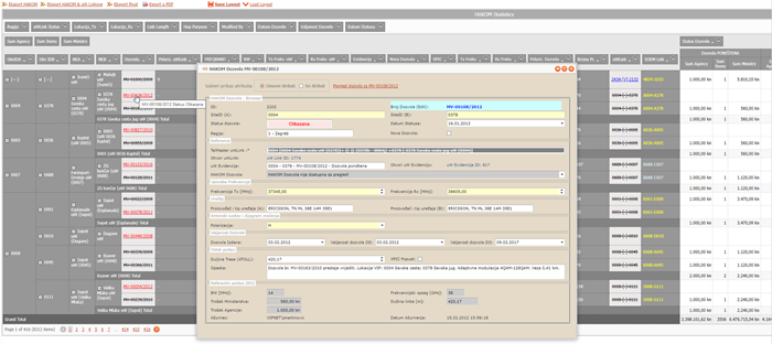 Figure 31:  Example of context report in popup window above main report.